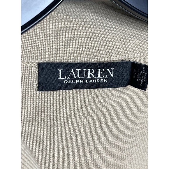 Lauren Ralph Lauren Women's Ivory Cotton Knit Blazer Size Large - Picture 8 of 12